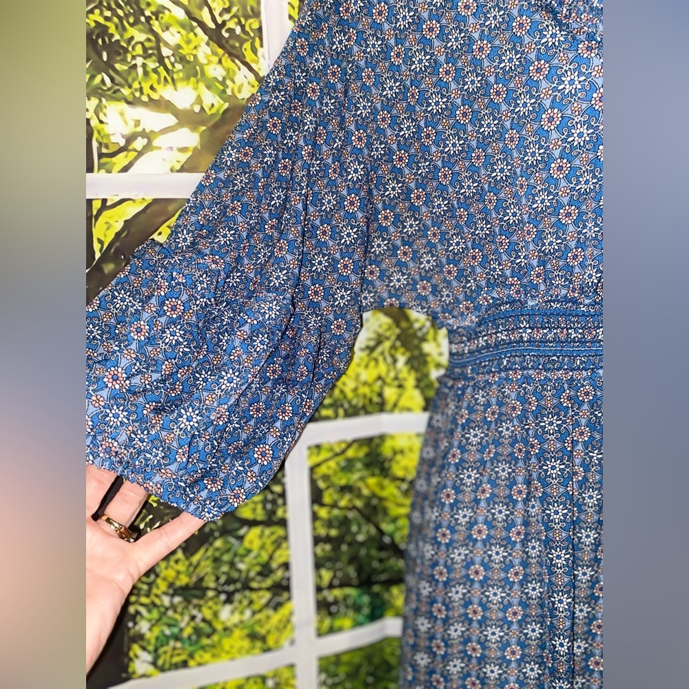 Max Studio Women's 3/4 Sleeve Tiered Bubble Crepe Dress medium NWT - Picture 5 of 10